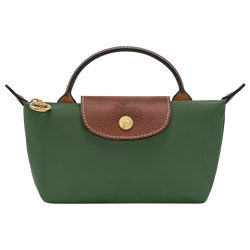 Le Pliage Original Pouch with handle , British Green - Recycled canvas