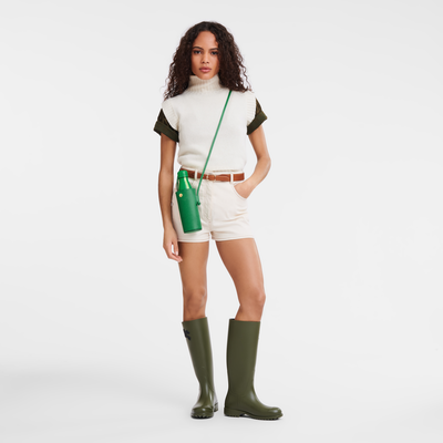 Épure Bottle holder , Green - Leather