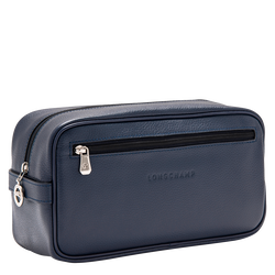 Le Foulonné Toiletry case , Navy - Leather