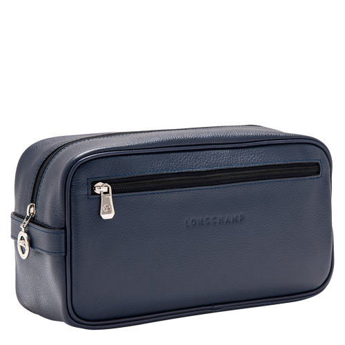 Le Foulonné Toiletry case , Navy - Leather - View 2 of  3