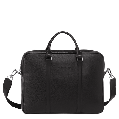 Le Foulonn&eacute; XS Briefcase , Black - Leather