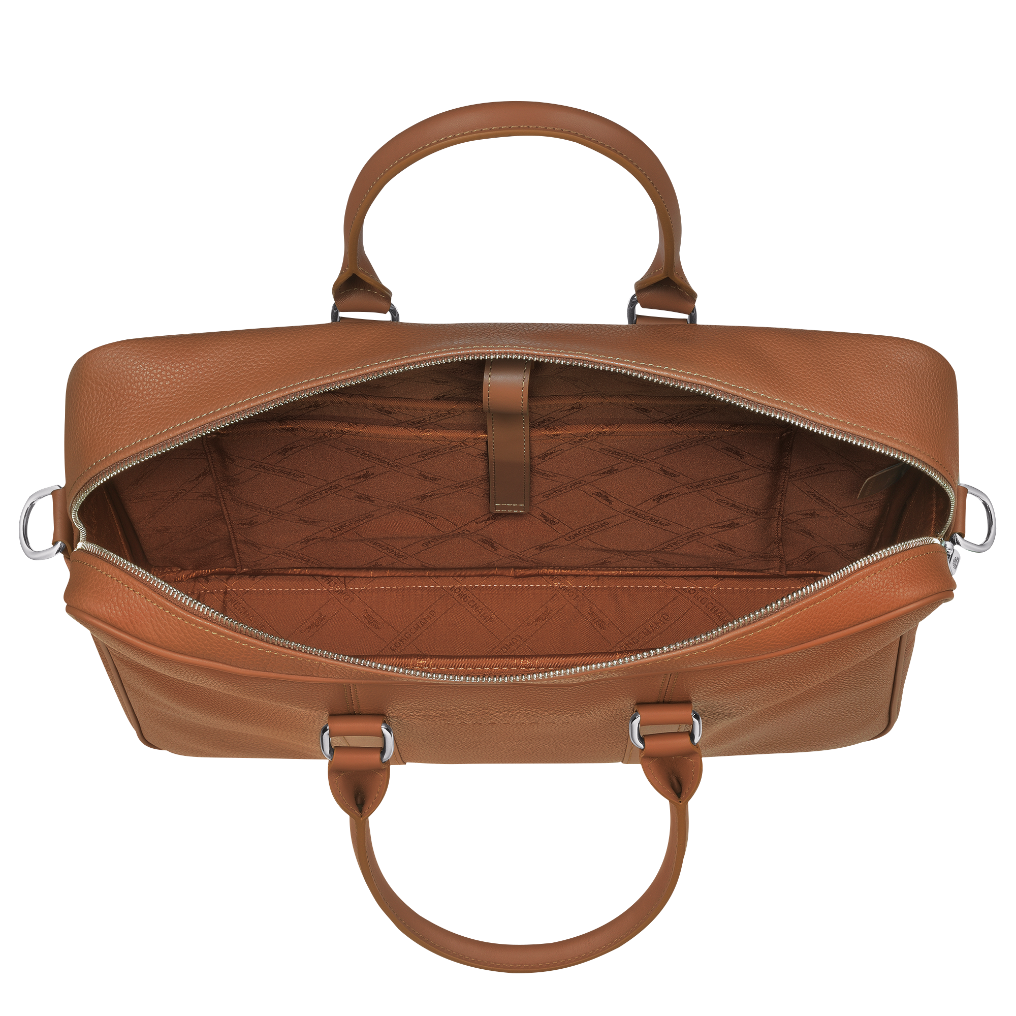 Briefcase M, Caramel - View 5 of
5 - zoom in Le Foulonné Briefcase M, Caramel