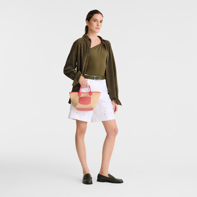 Le Pliage 系列 提籃包 XS , 暈紅色 - 帆布