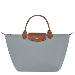 Le Pliage Original M Handbag , Steel - Recycled canvas