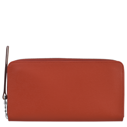 Le Pliage City Wallet with zip around, Terracotta