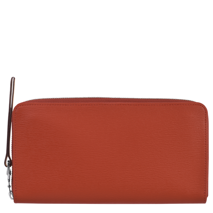 Le Pliage City Wallet with zip around, Terracotta