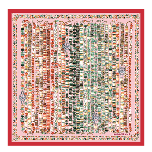 Pearl necklace Silk scarf 50 , Tomato - Silk - View 1 of  2
