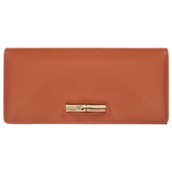 Le Roseau Long continental wallet , Bark - Leather