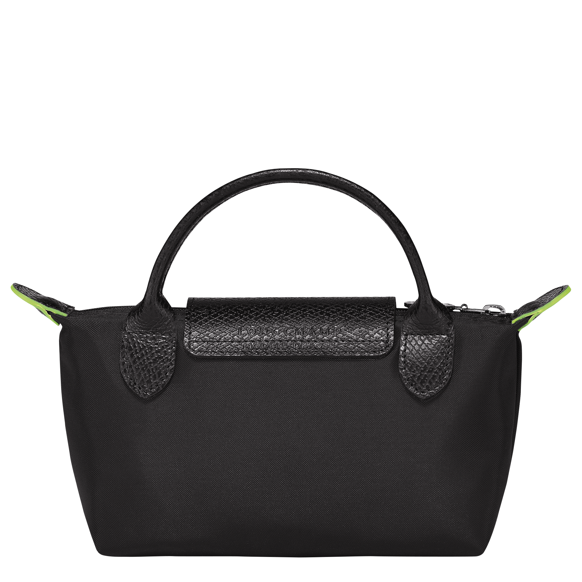 Le Pliage Green Pouch with handle, Black