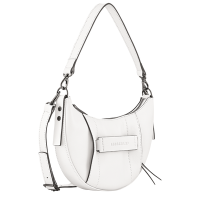 Longchamp 3D 斜背袋 S, 白色