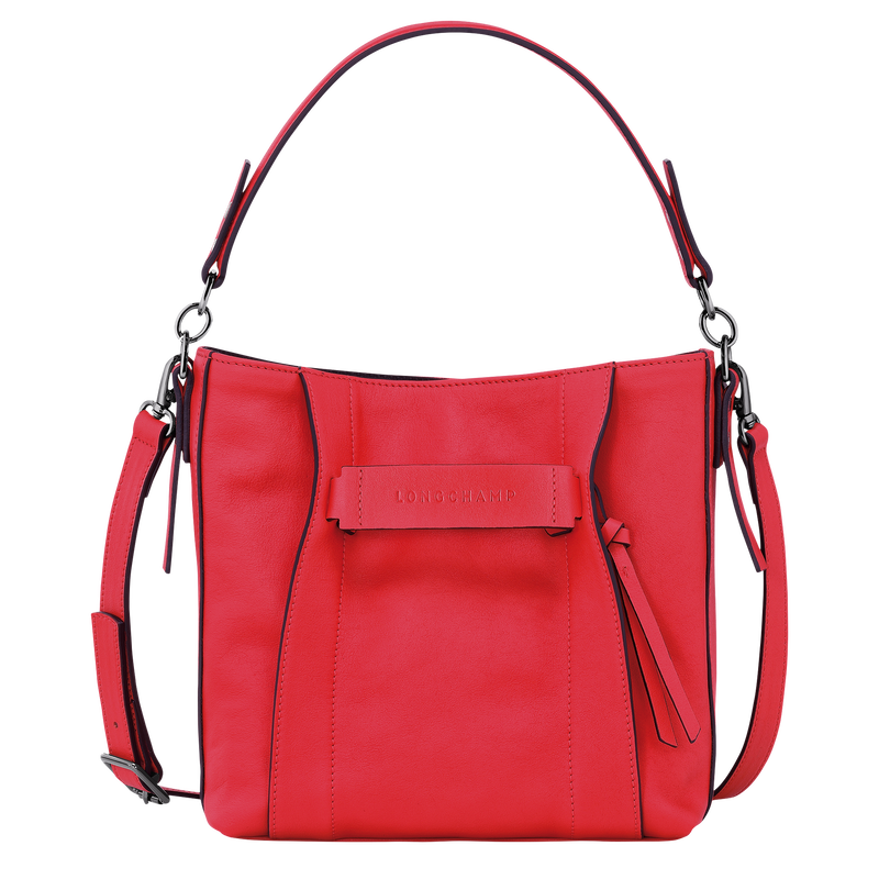 Longchamp Red Leather Hobo Longchamp