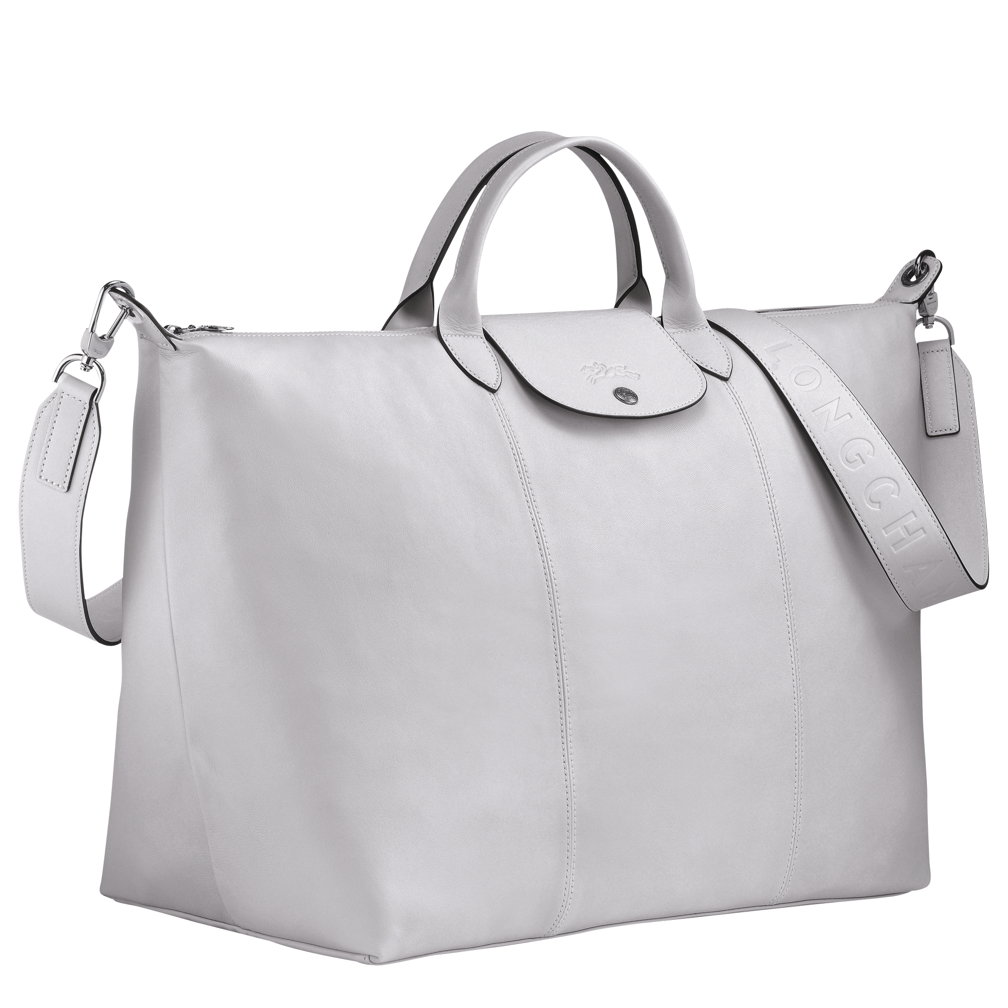 silver travel bag