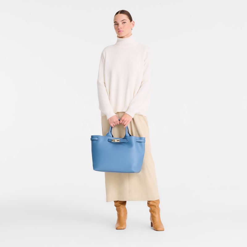 Le Smart Tote bag , Slate - Leather  - View 2 of  6