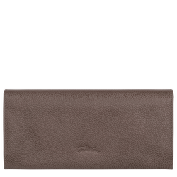Le Foulonn&eacute; Long continental wallet , Taupe - Leather