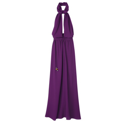Lange jurk , Violet - Crêpe - Weergave 1 van  3