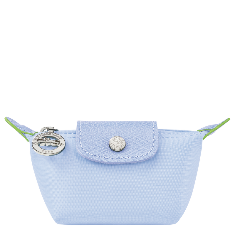 Le Pliage Green Coin purse , Sky Blue - Recycled canvas  - View 1 of 2