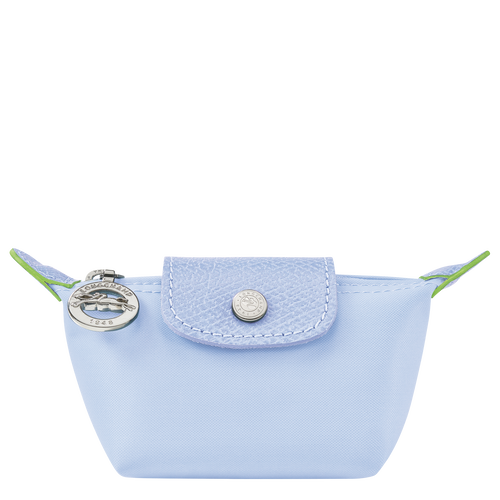 Le Pliage Green Coin purse , Sky Blue - Recycled canvas - View 1 of 2