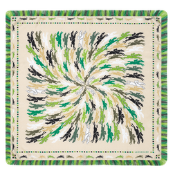 Très Paris Longchamp Silk scarf 70 , Green - Silk