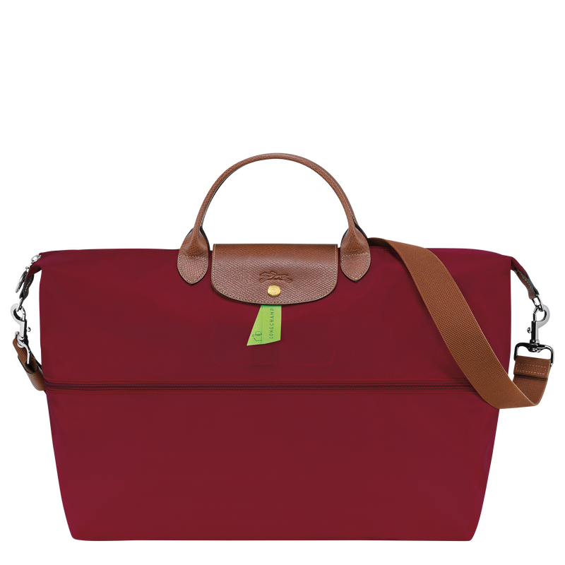 Erweiterbare Reisetasche Le Pliage Original , Recyceltes Canvas - Rot  - Ansicht 4 von 5