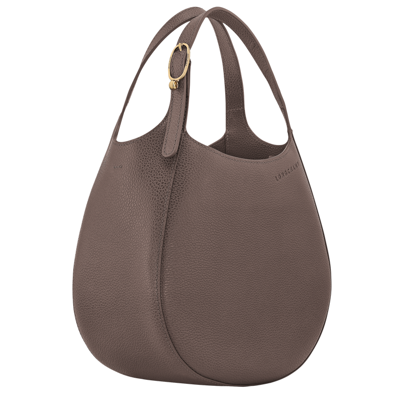 Sac &agrave; main S Le Foulonn&eacute; , Cuir - Taupe  - Vue 3 de 7