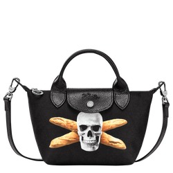 Longchamp x ToiletPaper Bolso con asa superior XS , Tejido - Negro