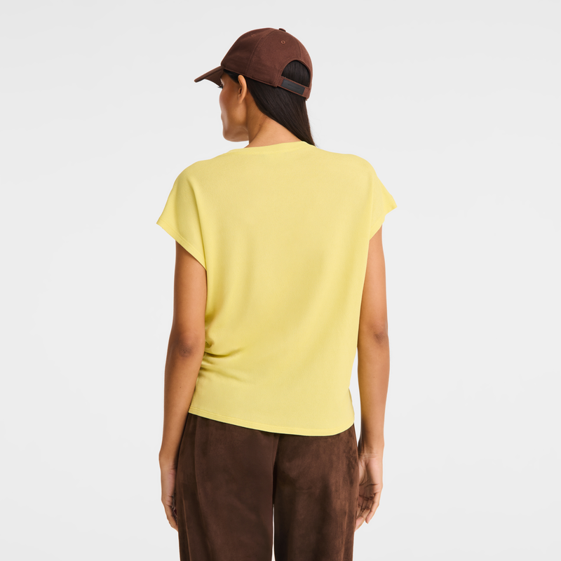 Top , Jersey de crep&eacute; - Limon Verde  - Vista 4 de 4