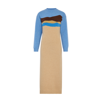 Dress Caroline H&eacute;lain x Longchamp , Beige - Knit