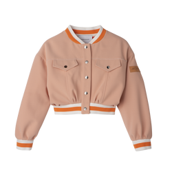 Short jacket , Nude - Double-sided fabric