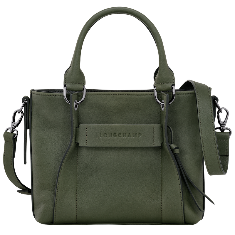 Sac &agrave; main S Longchamp 3D , Cuir - Kaki  - Vue 1 de 5
