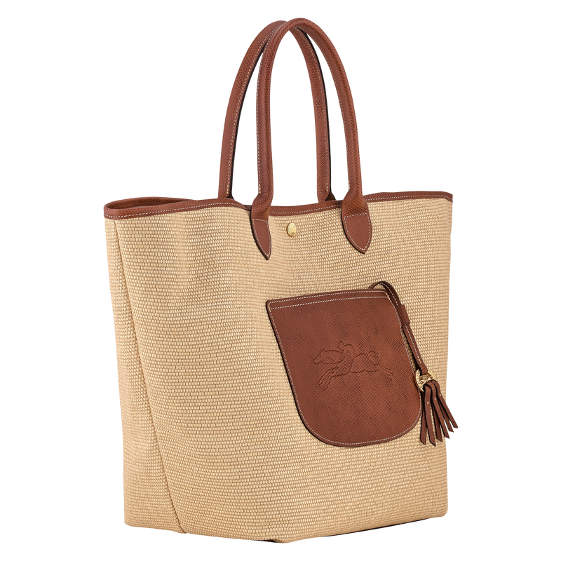 Le Pliage Collection L Basket bag , Brown - Canvas  - View 3 of 5