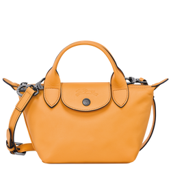 Le Pliage Xtra XS Handbag , Apricot - Leather