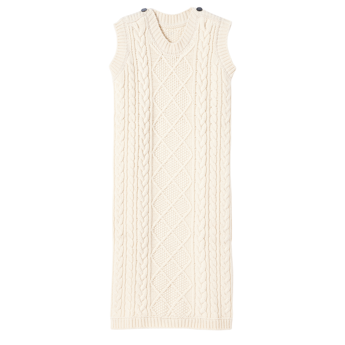 Fall-Winter 2022 Collection Long dress, Ecru