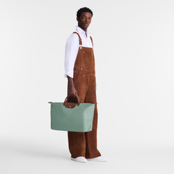 Le Pliage Original L Travel bag , Celadon - Recycled canvas