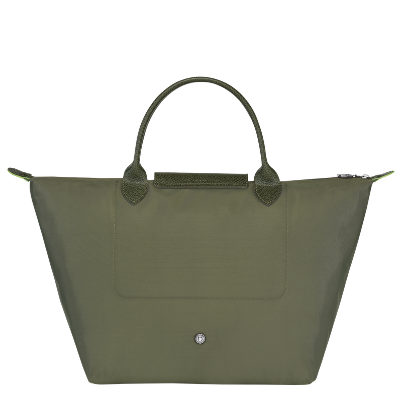 Le Pliage Green Tas met handgreep aan de bovenkant M , Groen - Gerecycled canvas  - Weergave 4 van  6