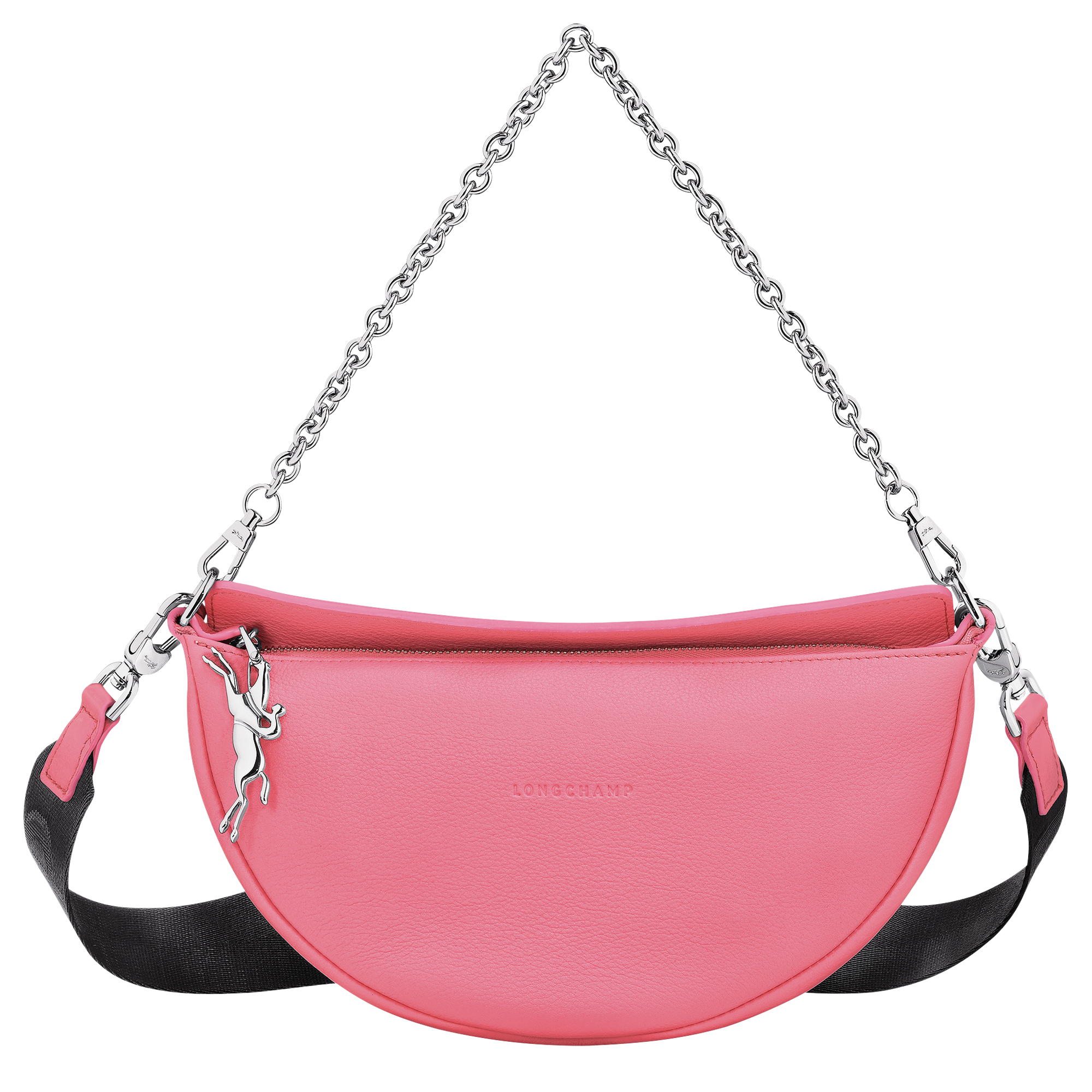 Longchamp Roseau Flap Leather Chain Crossbody Bag