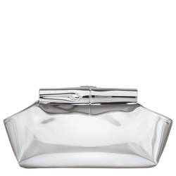 Le Roseau S Pouch , Silver - Leather