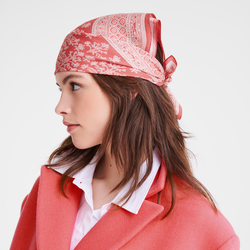Tree of Life Silk scarf 50 , Tomato - Silk