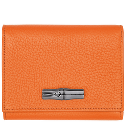 Le Roseau Essential Wallet , Orange - Leather