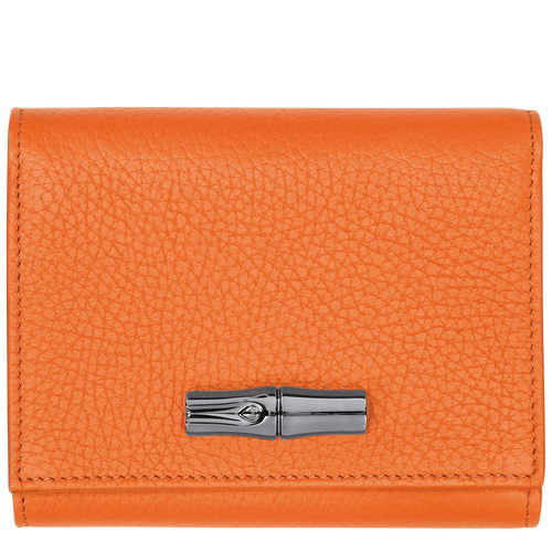 Roseau Essential Wallet , Orange - Leather - View 1 of 2