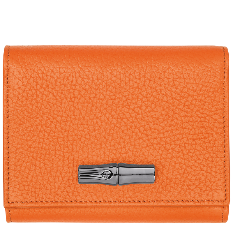 Brieftasche im Kompaktformat Le Roseau Essential , Leder - Orange  - Ansicht 1 von 2