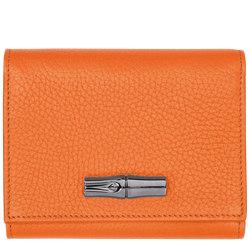 Brieftasche im Kompaktformat Roseau Essential , Leder - Orange
