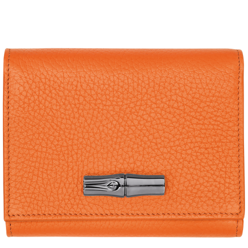 Brieftasche im Kompaktformat Roseau Essential , Leder - Orange - Ansicht 1 von 2