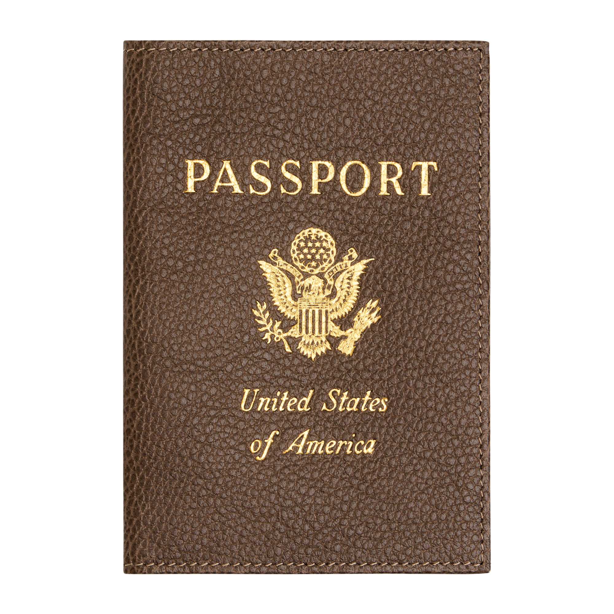 Le Foulonn&eacute; Passport cover, Taupe