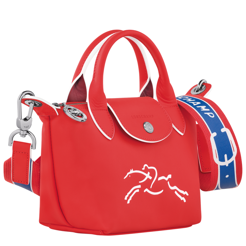 NWOT Longchamp x Pokemon Pikachu Top handle bag XS RED LEATHER