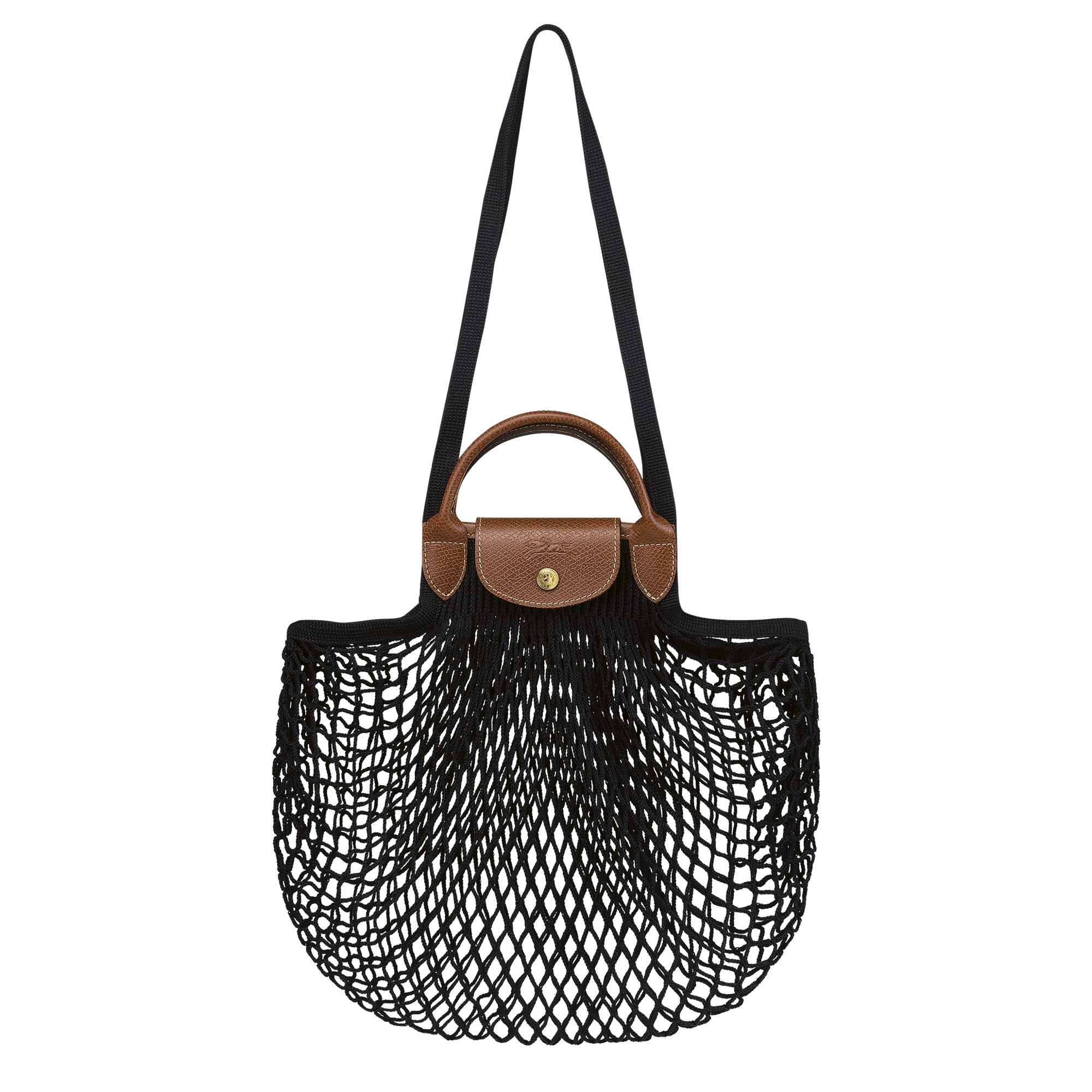 Longchamp Le Pliage Filet Mesh Bag L Tobacco