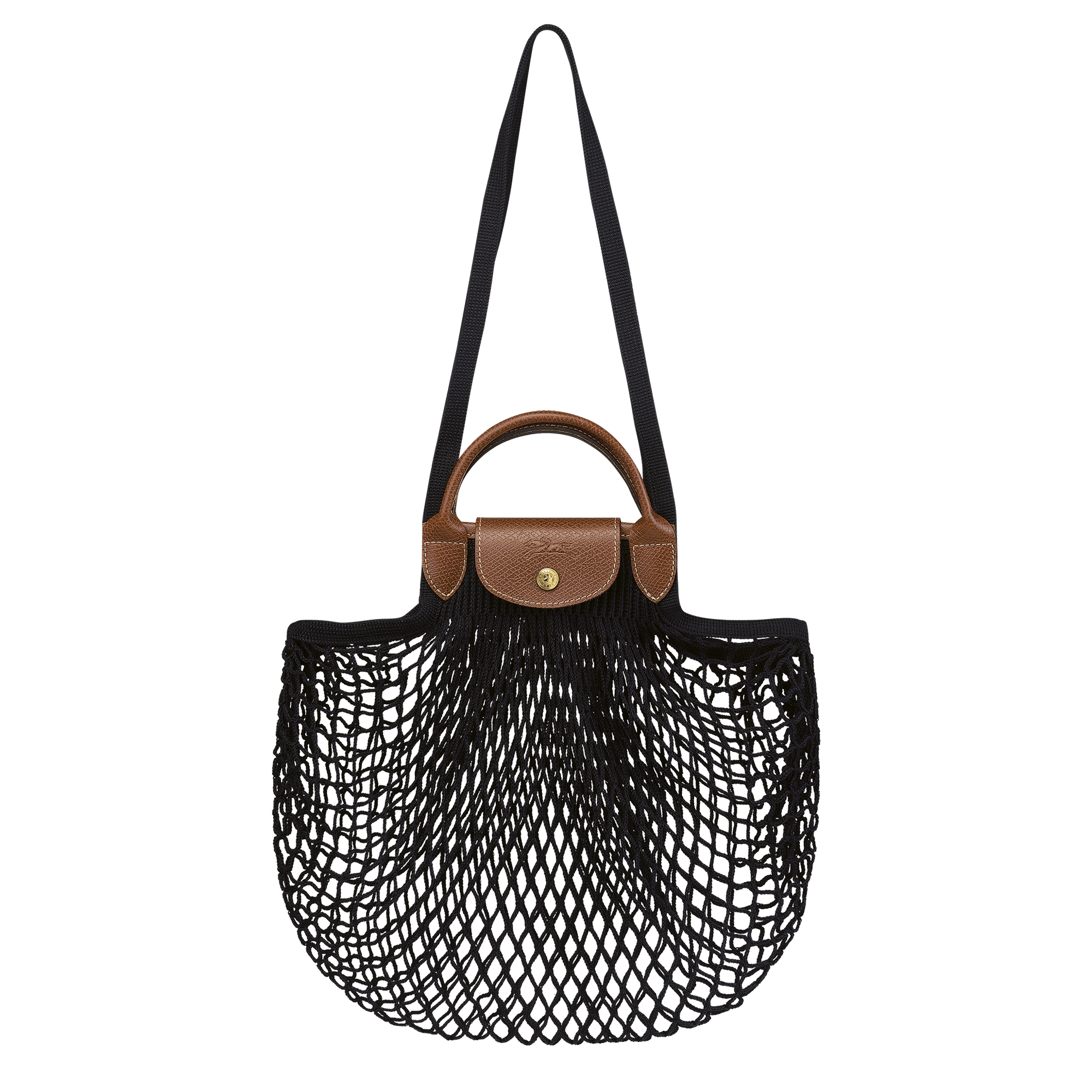 Le Pliage Filet Bolso con asa superior L, Negro