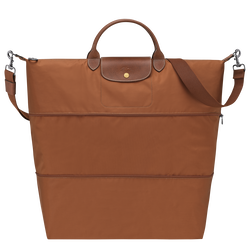 Le Pliage Original Travel bag expandable , Cognac - Recycled canvas