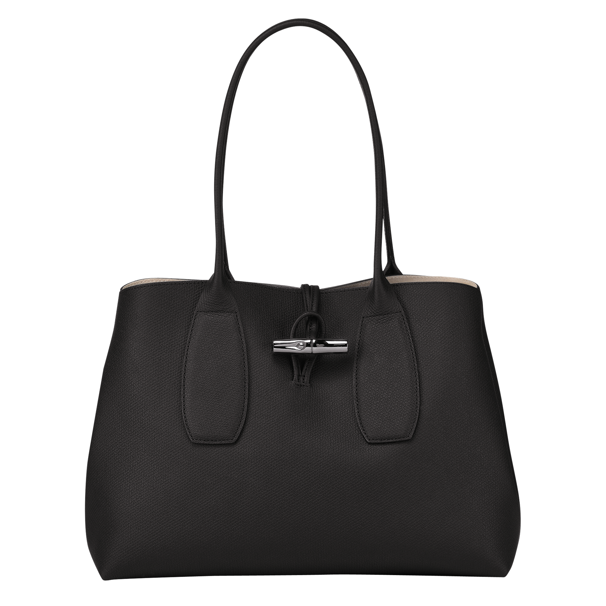 【レア】Longchamp トートバッグ　レザー　黒