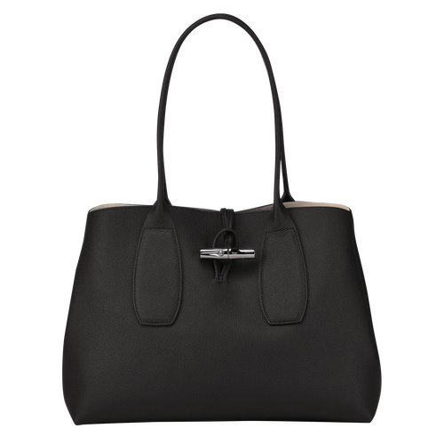 Le Roseau L Tote bag , Black - Leather - View 1 of  6