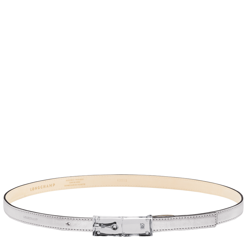 Le Roseau Essential Ladies' belt Silver Leather Longchamp US